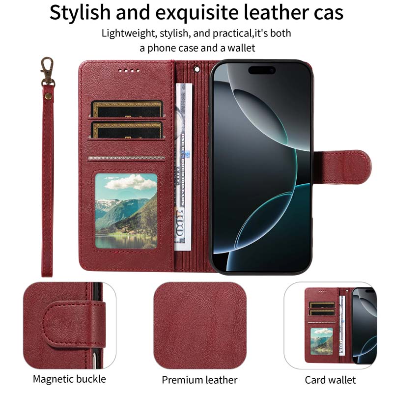 Étui portefeuille RFID en cuir - Realme Gt 6 avis et prix