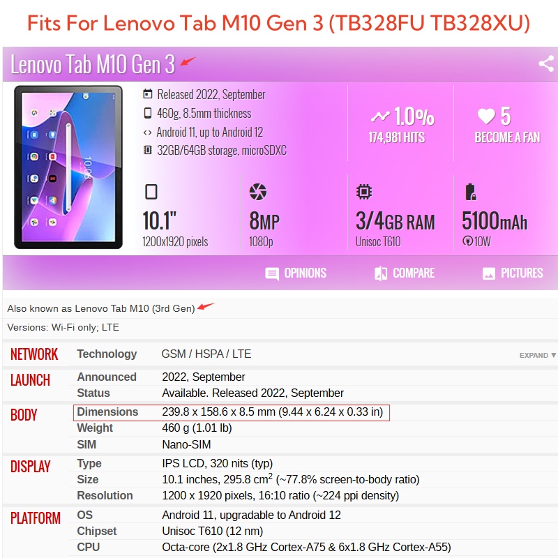 Pour Lenovo Tab M10 3ème génér - Lenovo Tablet M11 Accessories avis et prix